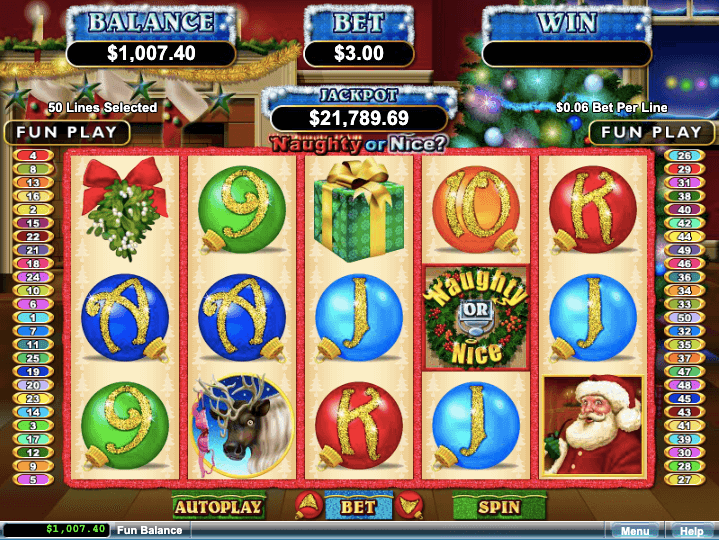 NAUGHTY OR NICE SLOT reels